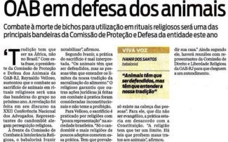 CPDA/OAB-RJ E A LUTA PELO FIM DO SACRIFÍCIO DE ANIMAIS EM RITUAIS RELIGIOSOS