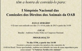 Animais e a luta em Brasília